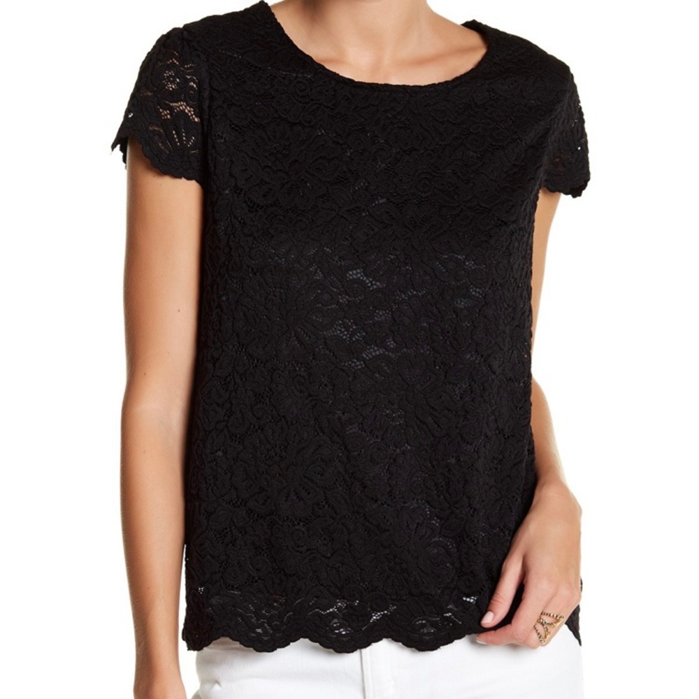 🆕 Philosophy Apparel Lace Cap Sleeve Top